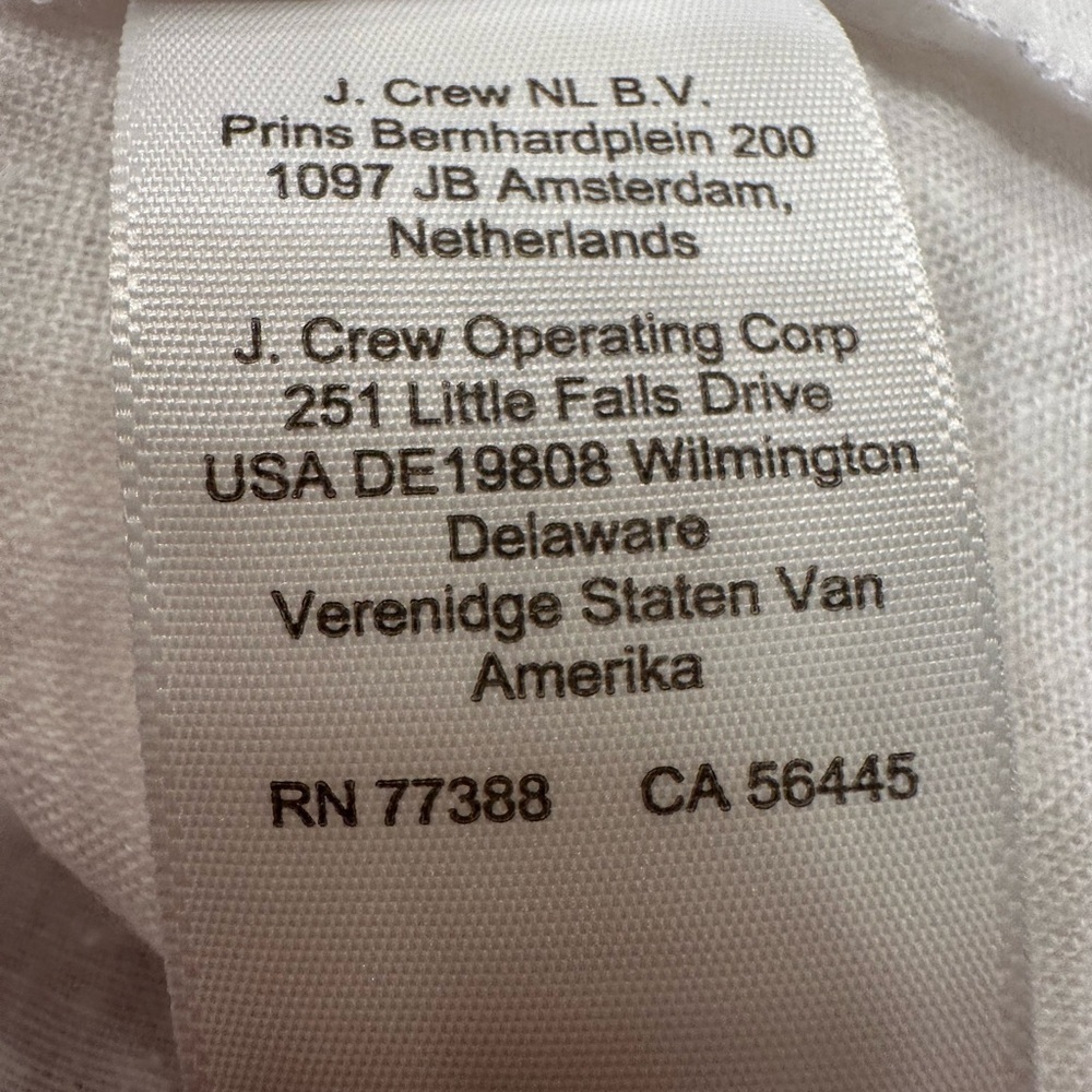 J. Crew White Button-Front Ruffle Blouse - Picture 6 of 8